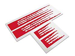 SEC10 Shredded Full Length Stripes; Red (79-93 Mustang)