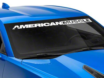 SEC10 AmericanMuscle Windshield Banner; White (10-24 Camaro)