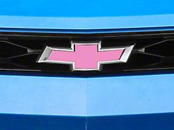 SEC10 Bowtie Emblem Cover Decal; Pink (Universal; Some Adaptation May Be Required)
