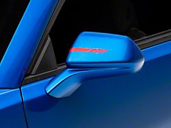 SEC10 Side Mirror Hash Stripes; Red (Universal; Some Adaptation May Be Required)