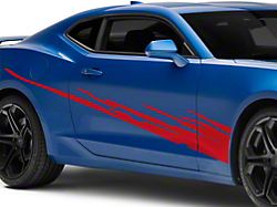 SEC10 Side Splash Decals; Red (10-24 Camaro)