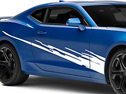 SEC10 Side Splash Decals; White (10-24 Camaro)