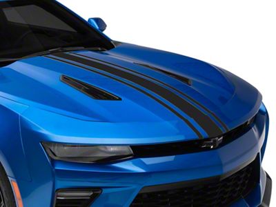 SpeedForm Universal Hood Stripes; Matte Black (Universal; Some Adaptation May Be Required)