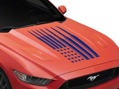 SEC10 Ammo Flag Hood Decal; Blue (Universal; Some Adaptation May Be Required)