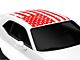 SEC10 Distressed Flag Roof Decal; Red (08-23 Challenger)