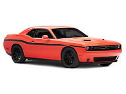 SEC10 Lowerbelt Line Stripes; Gloss Black (08-23 Challenger)