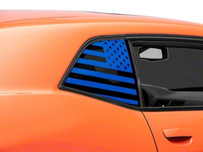 SEC10 Quarter Window Flag Decal; Blue (08-23 Challenger)