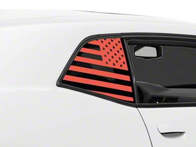 SEC10 Quarter Window Flag Decal; Red (08-23 Challenger)