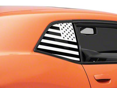 SEC10 Quarter Window Flag Decal; White (08-23 Challenger)