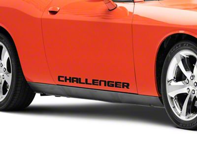 Officially Licensed MOPAR Rocker Stripes; Gloss Black (08-23 Challenger)