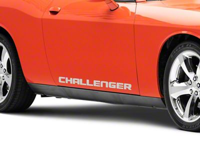 Officially Licensed MOPAR Rocker Stripes; Silver (08-23 Challenger)