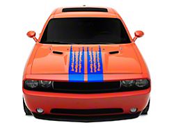 SEC10 Shredded Full Length Stripes; Blue (08-23 Challenger)
