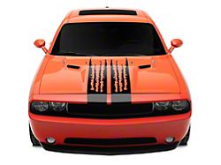 SEC10 Shredded Full Length Stripes; Gloss Black (08-23 Challenger)