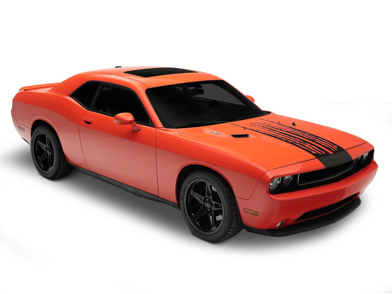 SEC10 Challenger Shredded Full Length Stripes; Matte Black CH18239