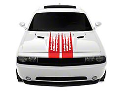 SEC10 Shredded Full Length Stripes; Red (08-23 Challenger)