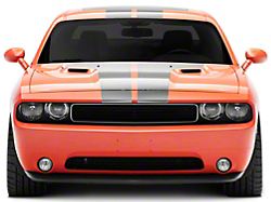 SEC10 Stripes with Hood Decal; Silver (08-14 Challenger)