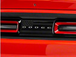 SEC10 Trunk Flag Decal; Matte Black (08-23 Challenger)
