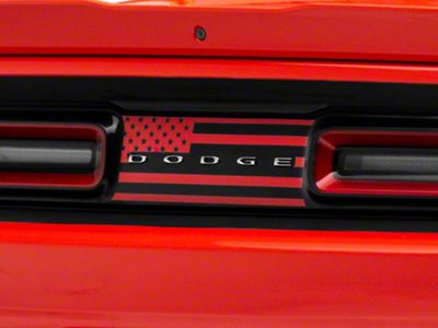 SEC10 Trunk Flag Decal; Red (08-23 Challenger)