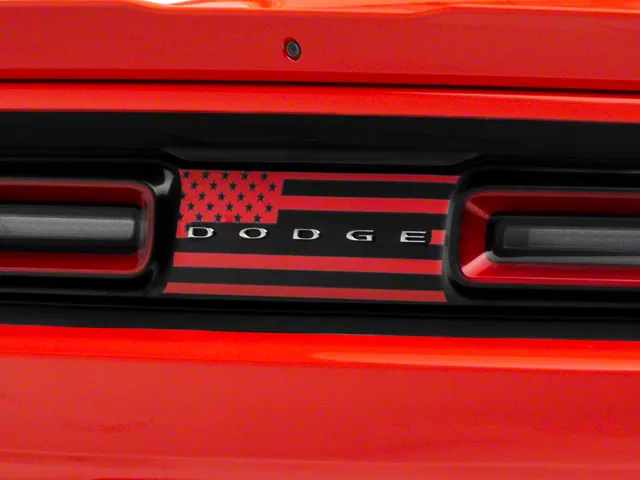 SEC10 Trunk Flag Decal; Red (08-23 Challenger)