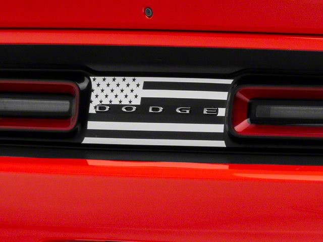 SEC10 Trunk Flag Decal; White (08-23 Challenger)