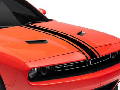 SEC10 Universal Hood Stripes; Gloss Black (Universal; Some Adaptation May Be Required)