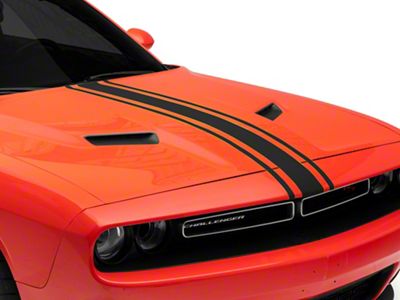 SEC10 Universal Hood Stripes; Matte Black (Universal; Some Adaptation May Be Required)