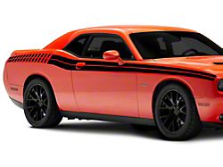 SpeedForm Upperbelt Line Stripes with Dashed; Gloss Black (08-23 Challenger)