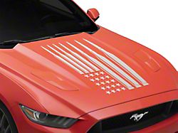 SEC10 Ammo Flag Hood Decal; Silver (Universal; Some Adaptation May Be Required)