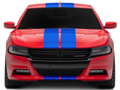 SEC10 Full Length Stripes; Blue; 10-Inch (06-23 Charger)