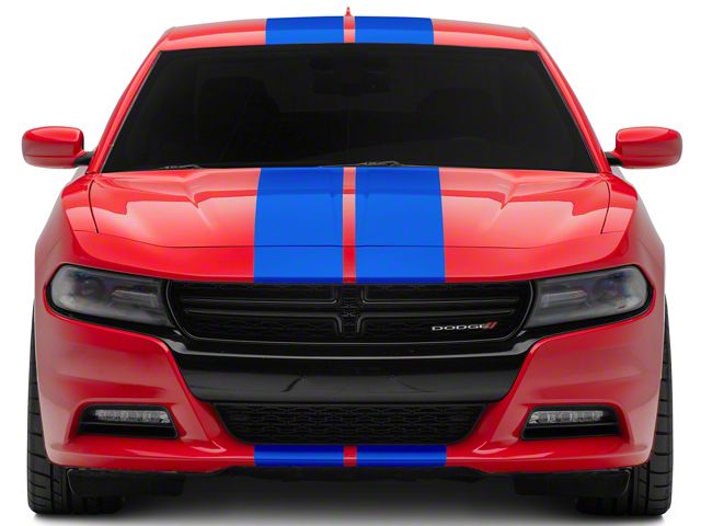 SEC10 Full Length Stripes; Blue; 10-Inch (06-23 Charger)