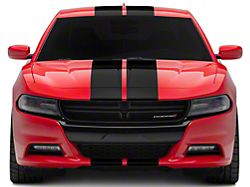 SEC10 Full Length Stripes; Gloss Black; 10-Inch (06-23 Charger)