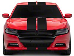 SEC10 Full Length Stripes; Matte Black; 10-Inch (06-23 Charger)