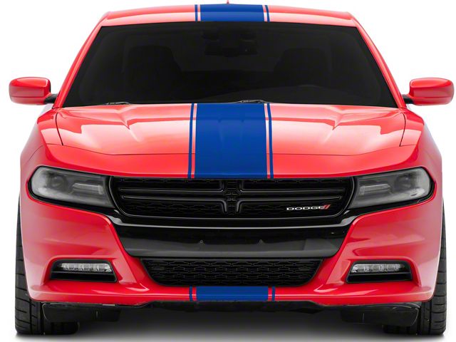 SEC10 Pin Striped Full Length Stripes; Blue (06-23 Charger)
