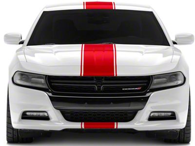 SEC10 Pin Striped Full Length Stripes; Red (06-23 Charger)