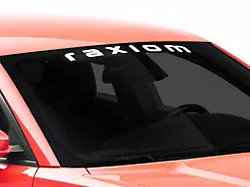 SEC10 Raxiom Windshield Decal; White (Universal; Some Adaptation May Be Required)