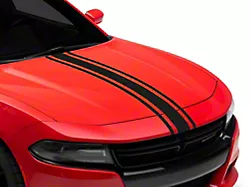 SEC10 Universal Hood Stripes; Matte Black (Universal; Some Adaptation May Be Required)
