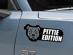 SEC10 Domed Dog Breed Decal; Pittie (Universal; Some Adaptation May Be Required)