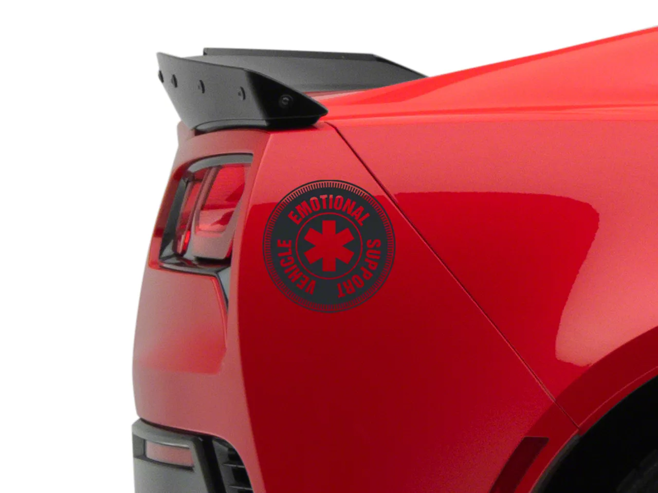 SEC10 Corvette Emotional Support Vehicle Decal; Gloss Black J227426 ...