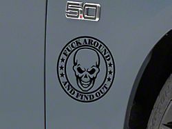 SEC10 FAFO Skull Decal; Gloss Black (Universal; Some Adaptation May Be Required)