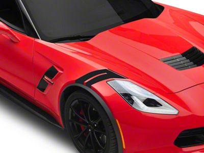 SEC10 Hash Marks; Matte Black (14-19 Corvette C7)