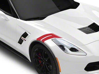 SEC10 Hash Marks; Red (14-19 Corvette C7)