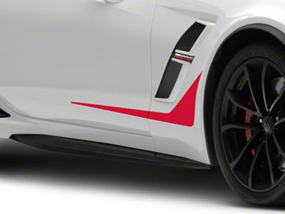 SEC10 Side Accent Decals; Red (14-19 Corvette C7)