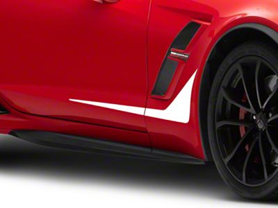 SEC10 Side Accent Decals; White (14-19 Corvette C7)