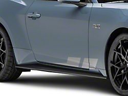 SEC10 Angled Hash Mark Rocker Stripes; Silver (79-25 Mustang)