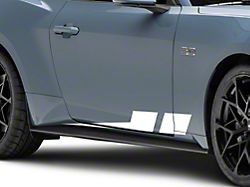 SEC10 Angled Hash Mark Rocker Stripes; White (79-25 Mustang)
