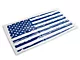 Distressed Flag Roof Panel Decal; Blue (15-23 Mustang Fastback)