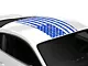 SEC10 Distressed Flag Roof Panel Decal without Antenna Cutout; Blue (2024 Mustang Fastback)