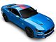 Distressed Flag Roof Panel Decal; Red (15-23 Mustang Fastback)