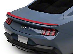 SEC10 Factory Blade Rear Spoiler Accent Decal; Red (15-26 Mustang Fastback)
