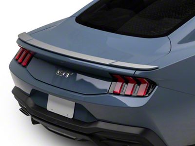 SEC10 Factory Blade Rear Spoiler Accent Decal; Silver (15-25 Mustang Fastback)